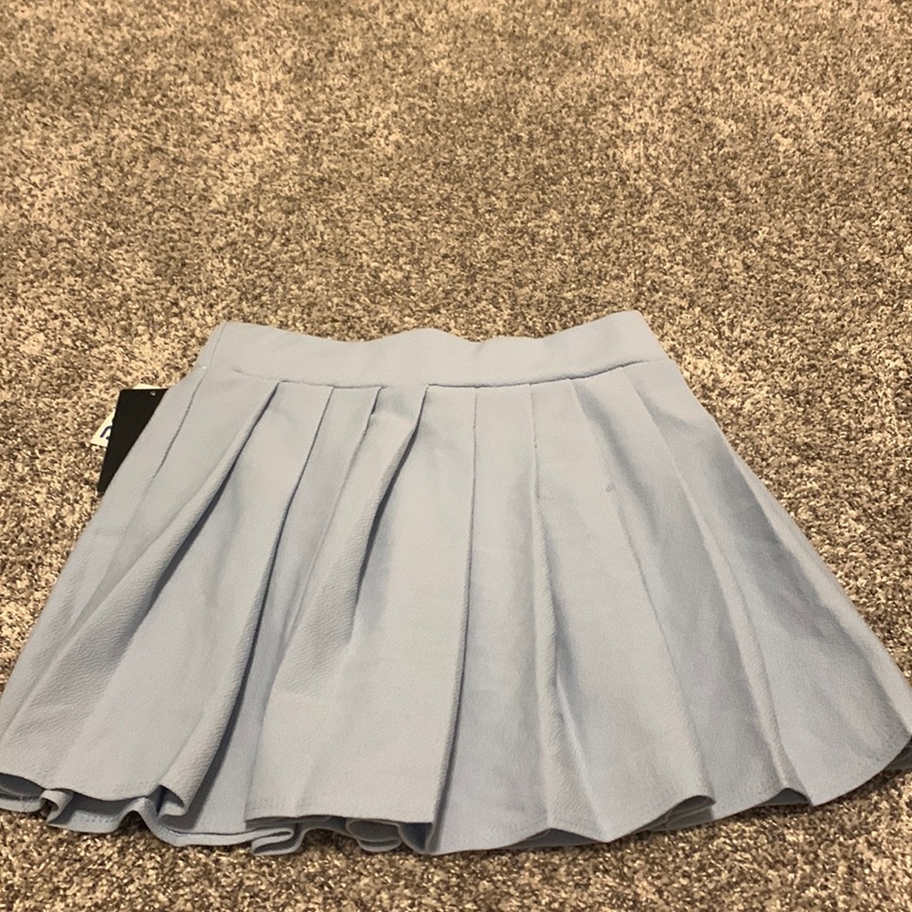 Light blue spandex waist band skirt